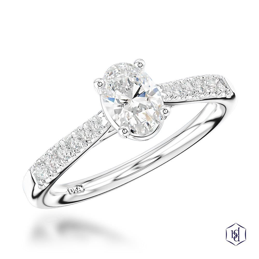 Skye Classic Oval Oval Cut Platinum Solitaire Diamond