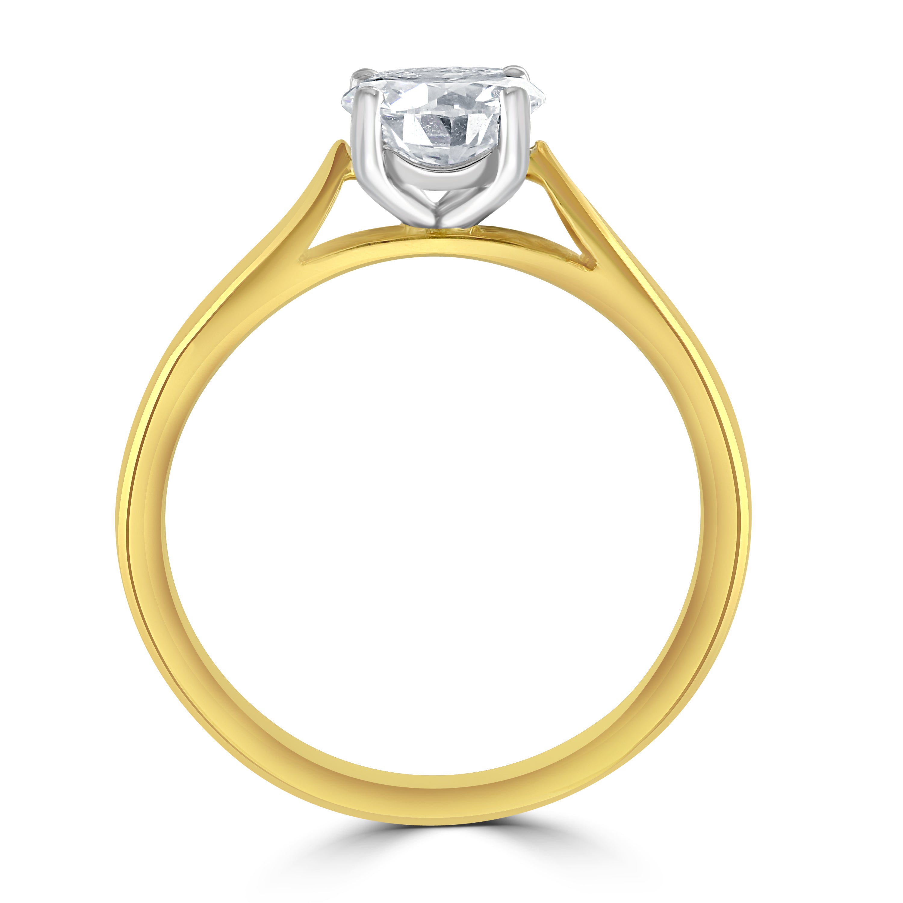 1.00ct Round Brilliant Cut Diamond Solitaire 18ct Yellow Gold Ring