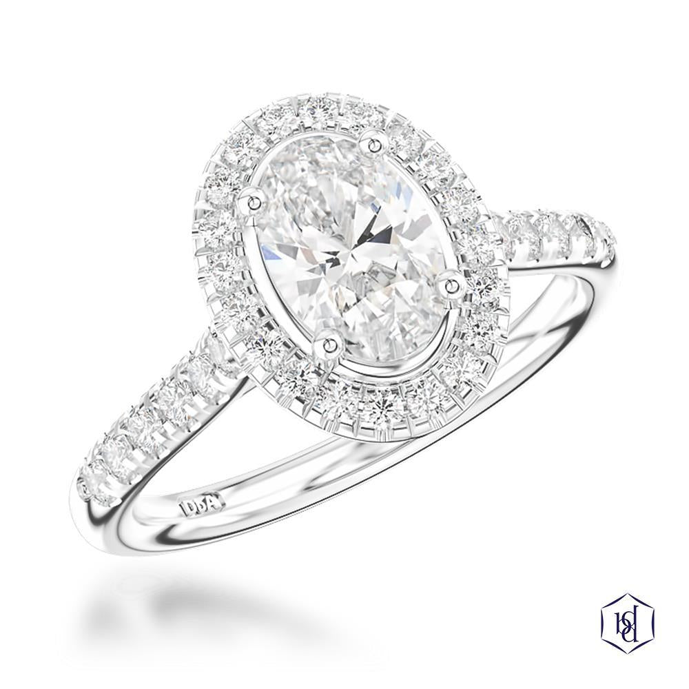 Skye Oval Oval Cut Platinum Cluster Diamond