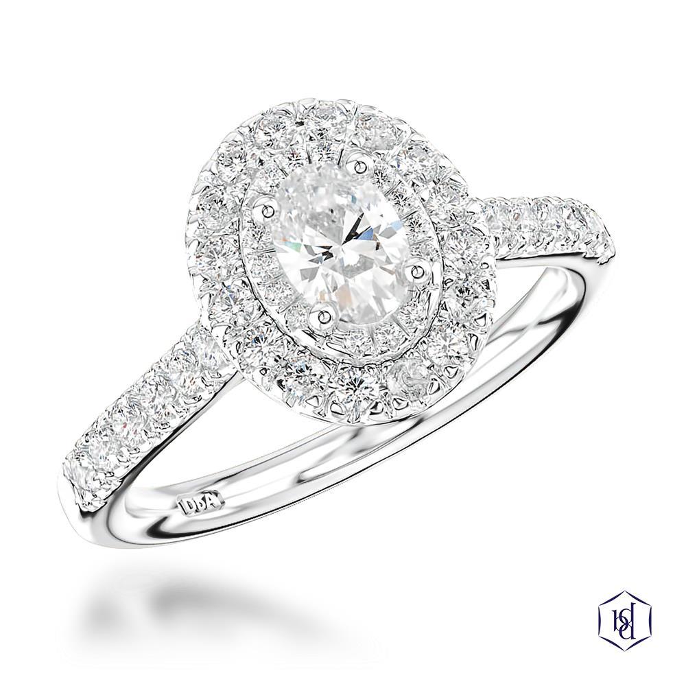 Skye Duo Oval Oval Cut Platinum Cluster Diamond