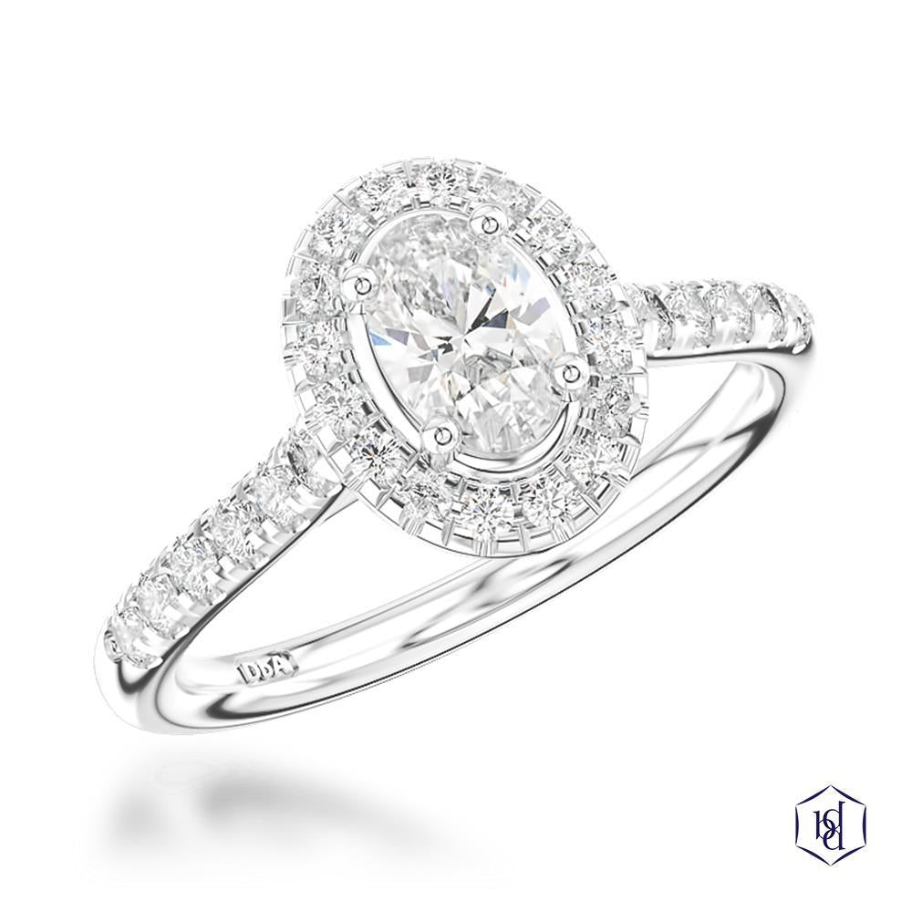 Skye Oval Oval Cut Platinum Cluster Diamond