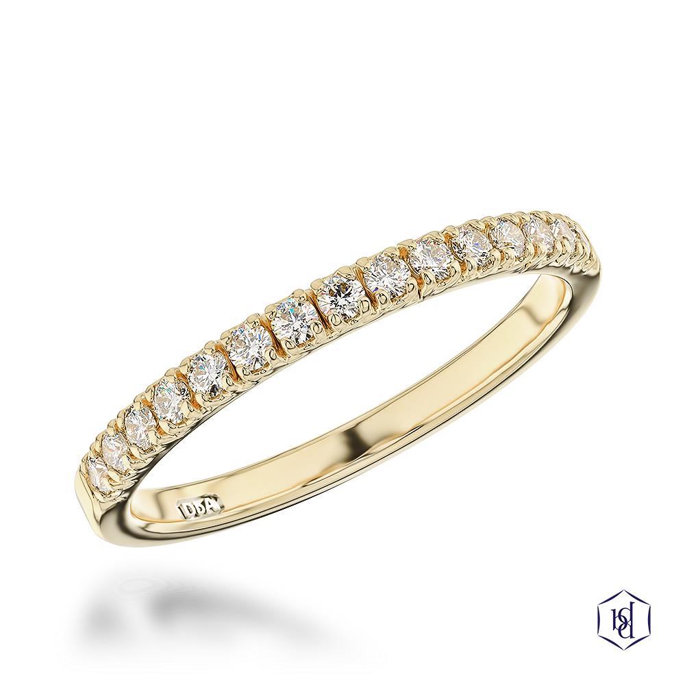 Skye Eternity Round Brilliant Cut 18ct Yellow Gold Bridal Diamond