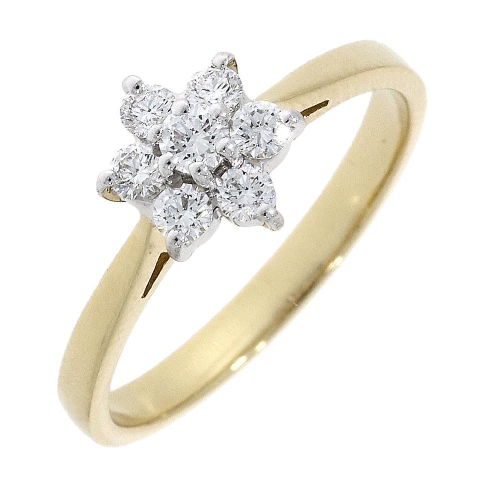 Diamond Daisy 0.35ct Cluster ring