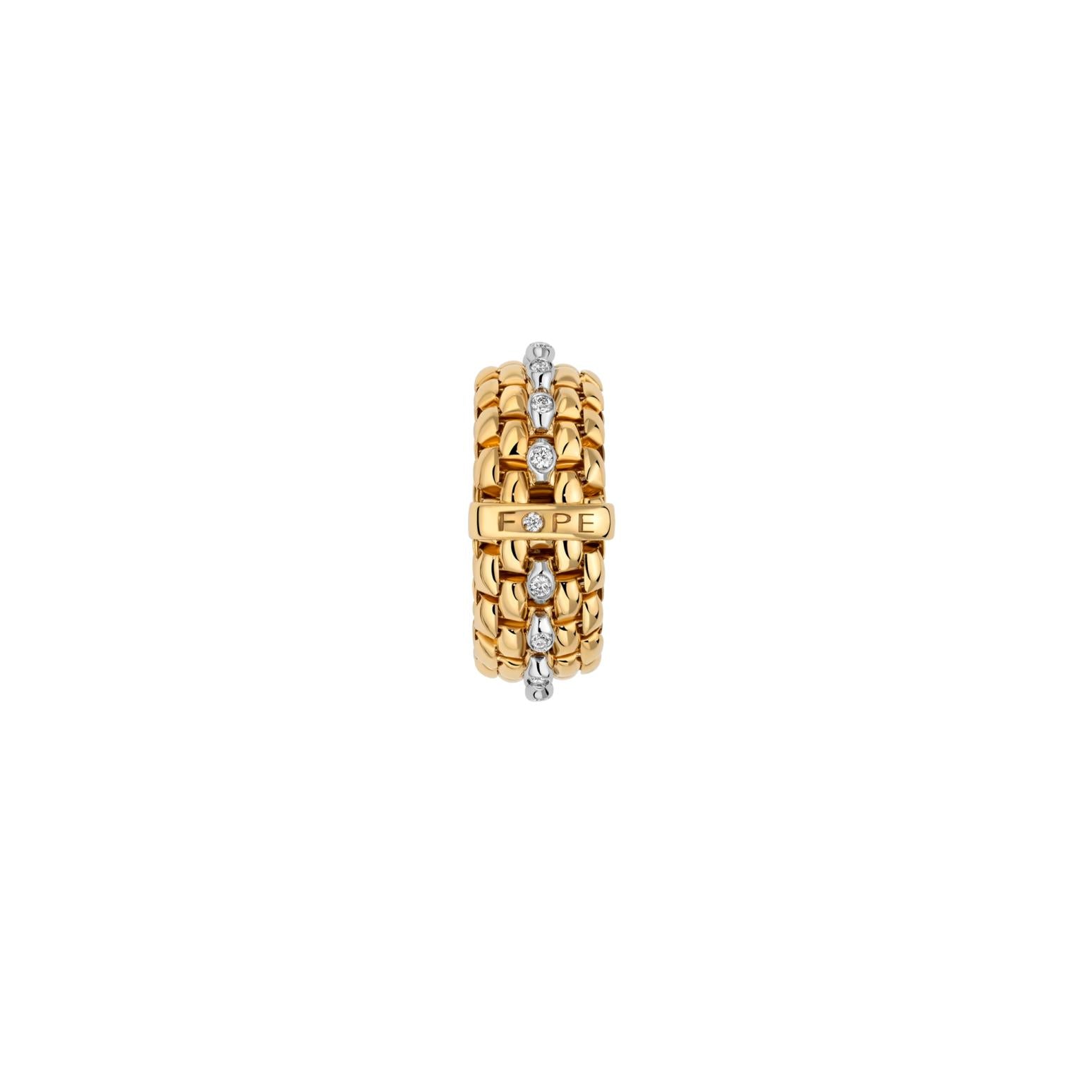 Panorama 18ct Yellow Gold Flex-it Diamond Set Ring