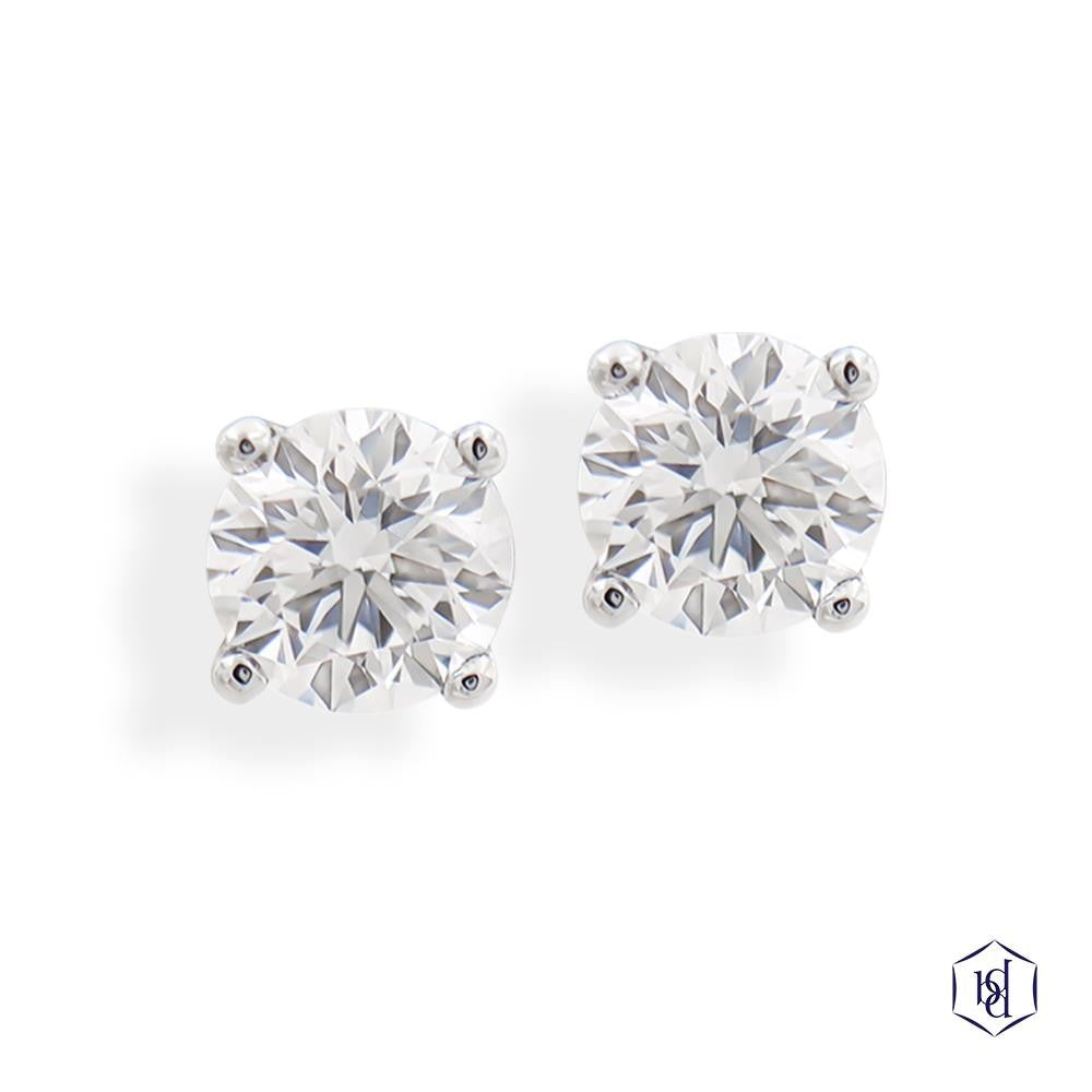 Platinum Windsor Classic Diamond Earrings