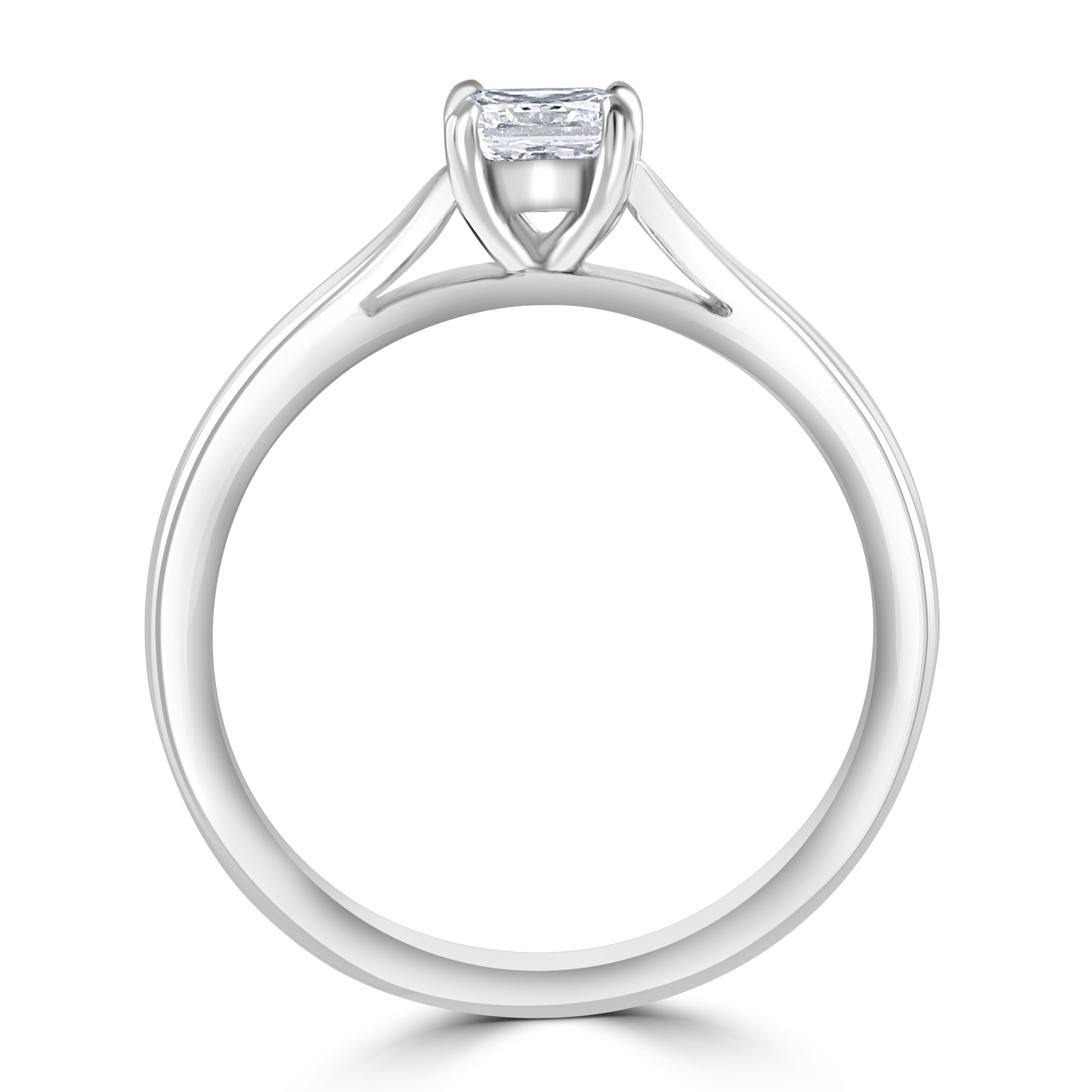 0.40ct Diamond Princess Cut Solitaire Platinum Ring