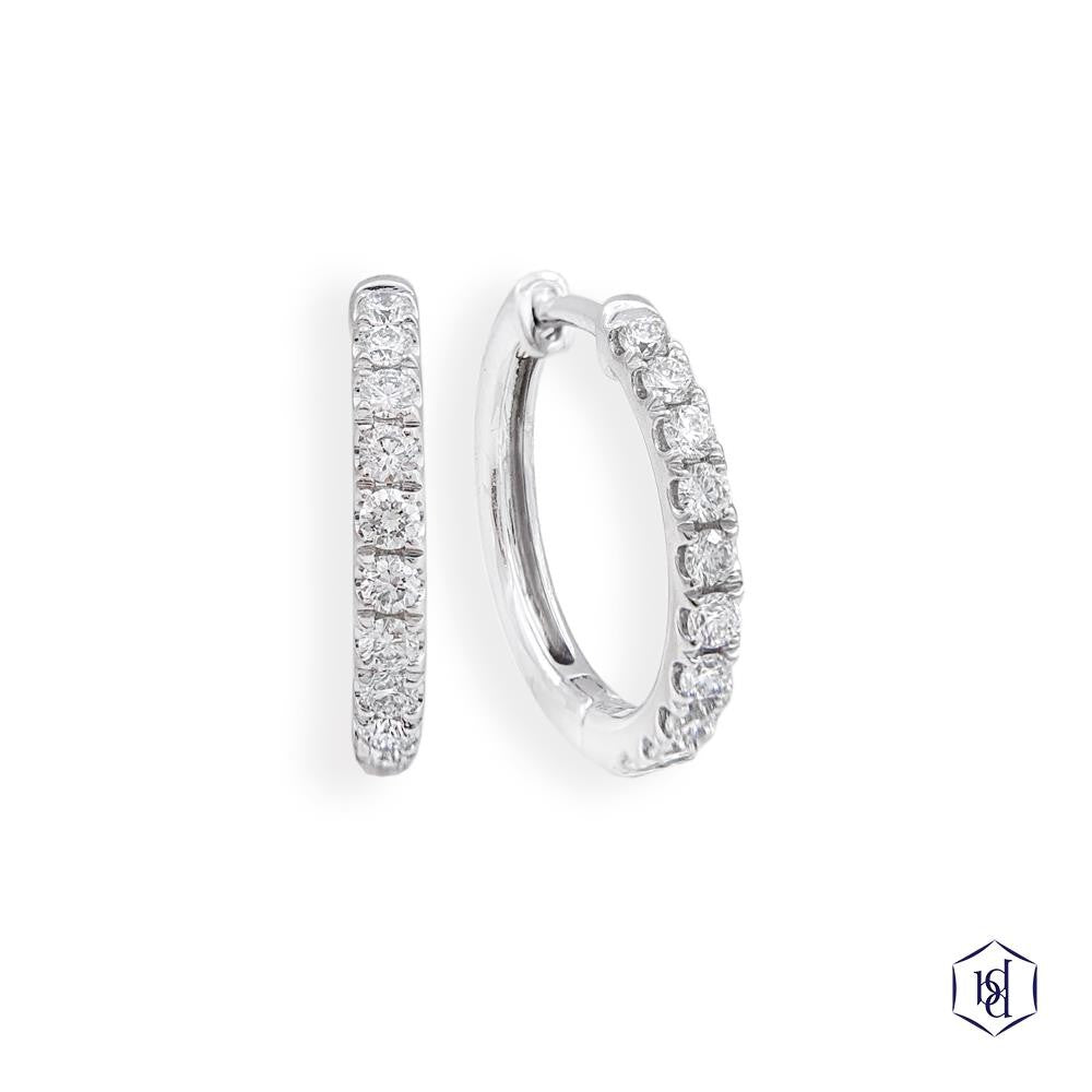 Platinum Skye Hoop Diamond Earrings