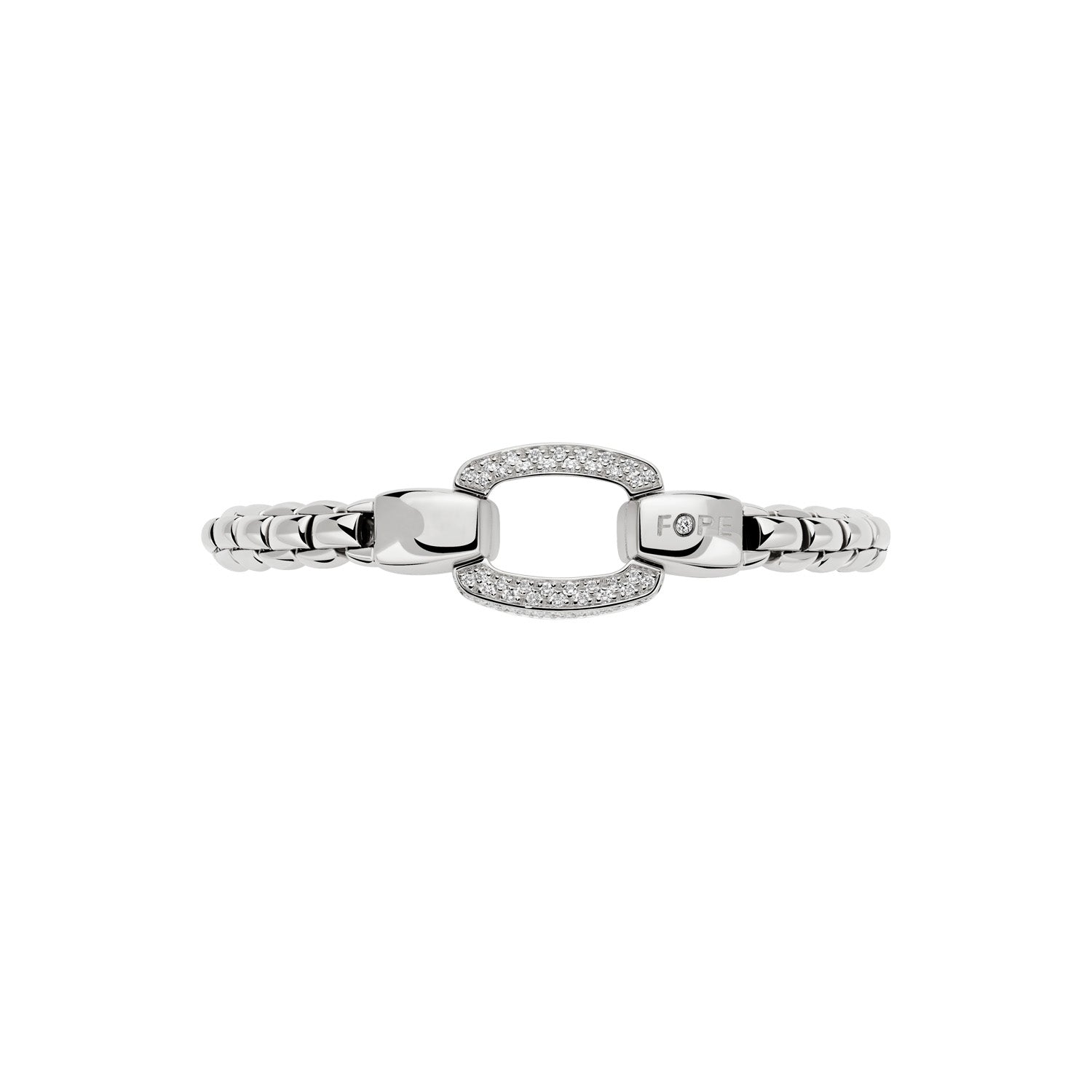 18ct White Gold Eka Flex'it Bracelet with Diamond Pave 0.71ct