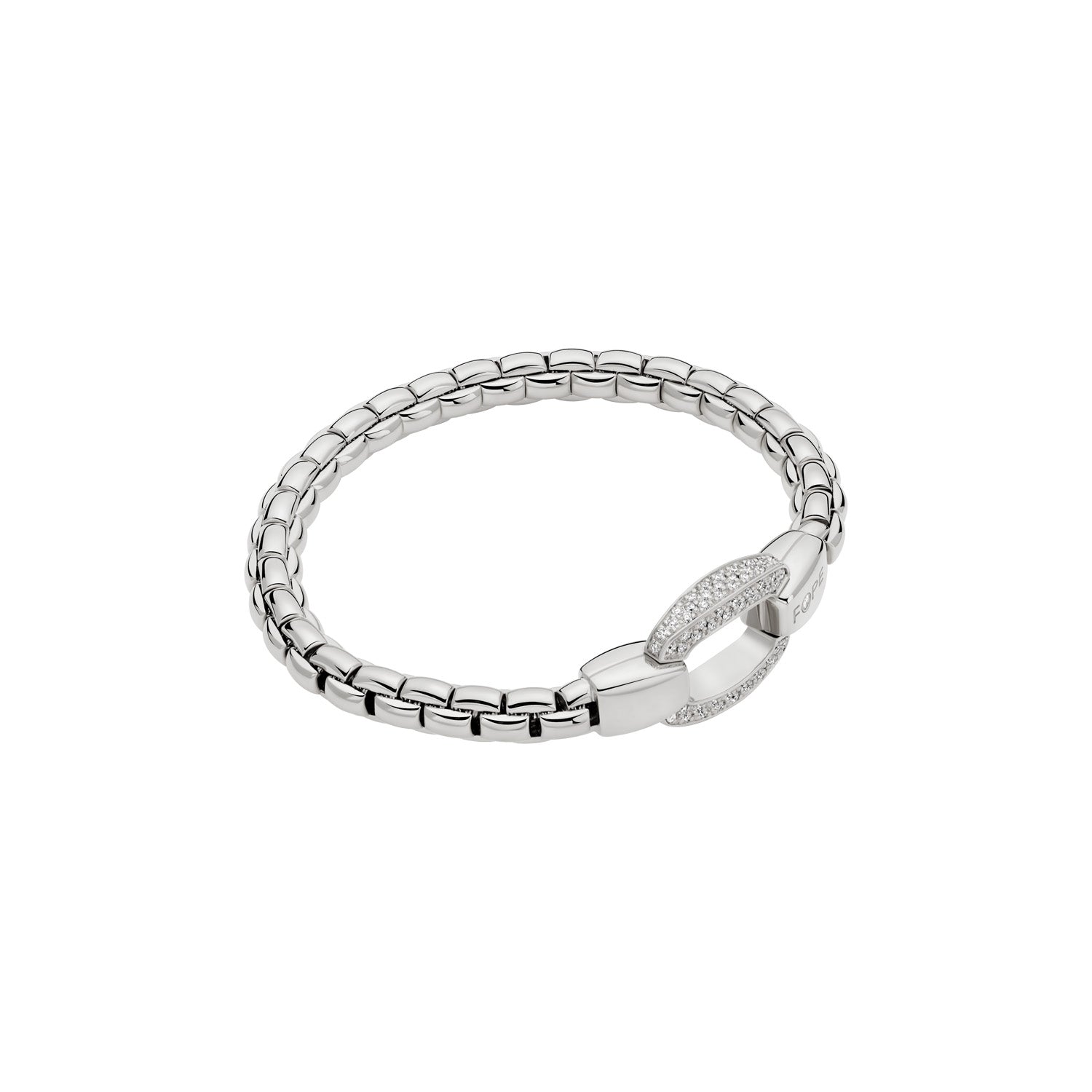 18ct White Gold Eka Flex'it Bracelet with Diamond Pave 0.71ct