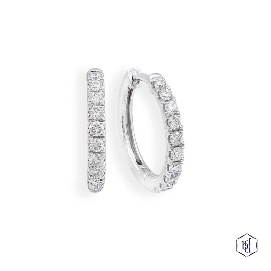 Platinum Skye Hoop Diamond Earrings