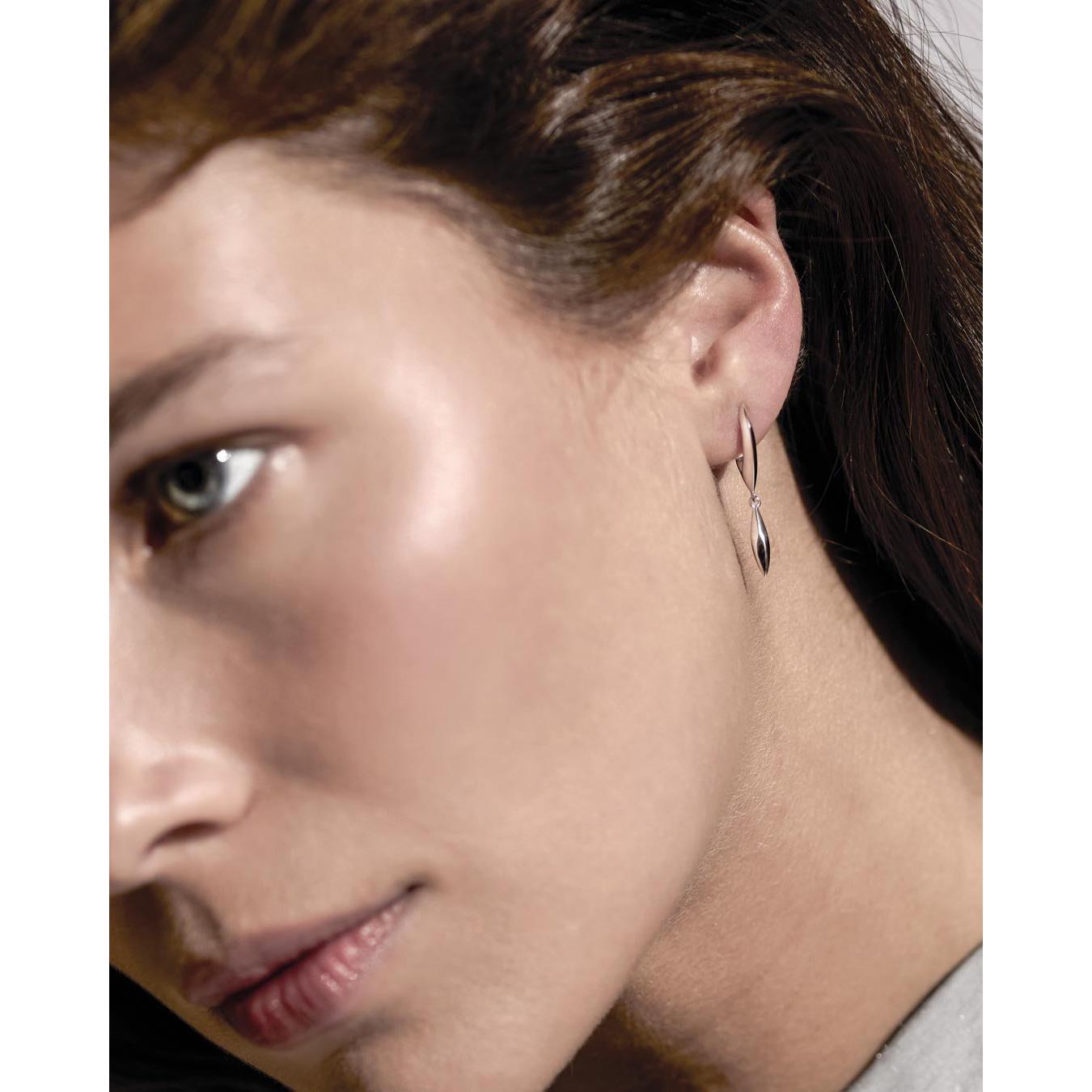 Silver & Rose Gold Plated Alicia Grande Drop Earrings