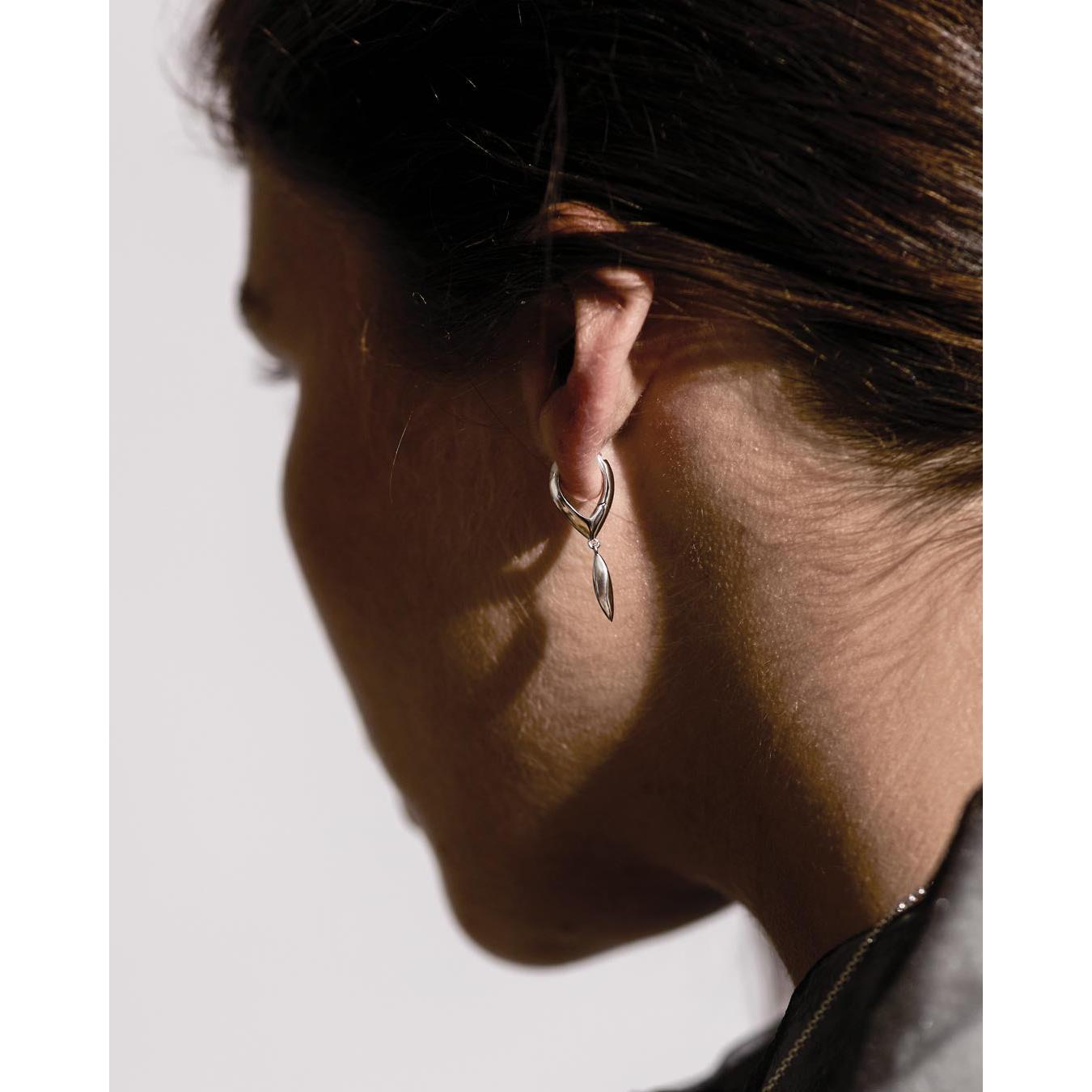 Silver & Rose Gold Plated Alicia Grande Drop Earrings