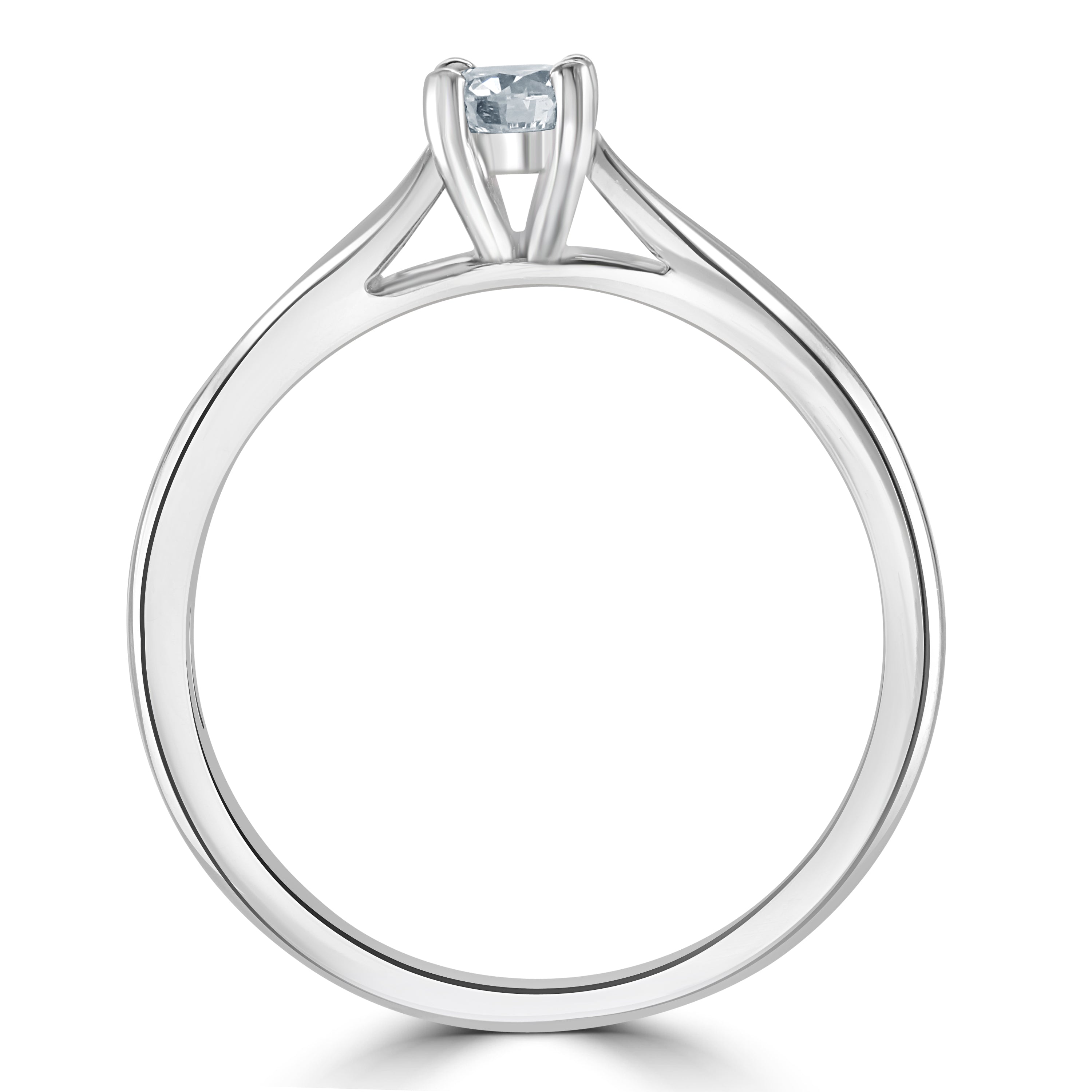 0.25ct Round Brilliant Cut Diamond Solitaire Platinum Ring