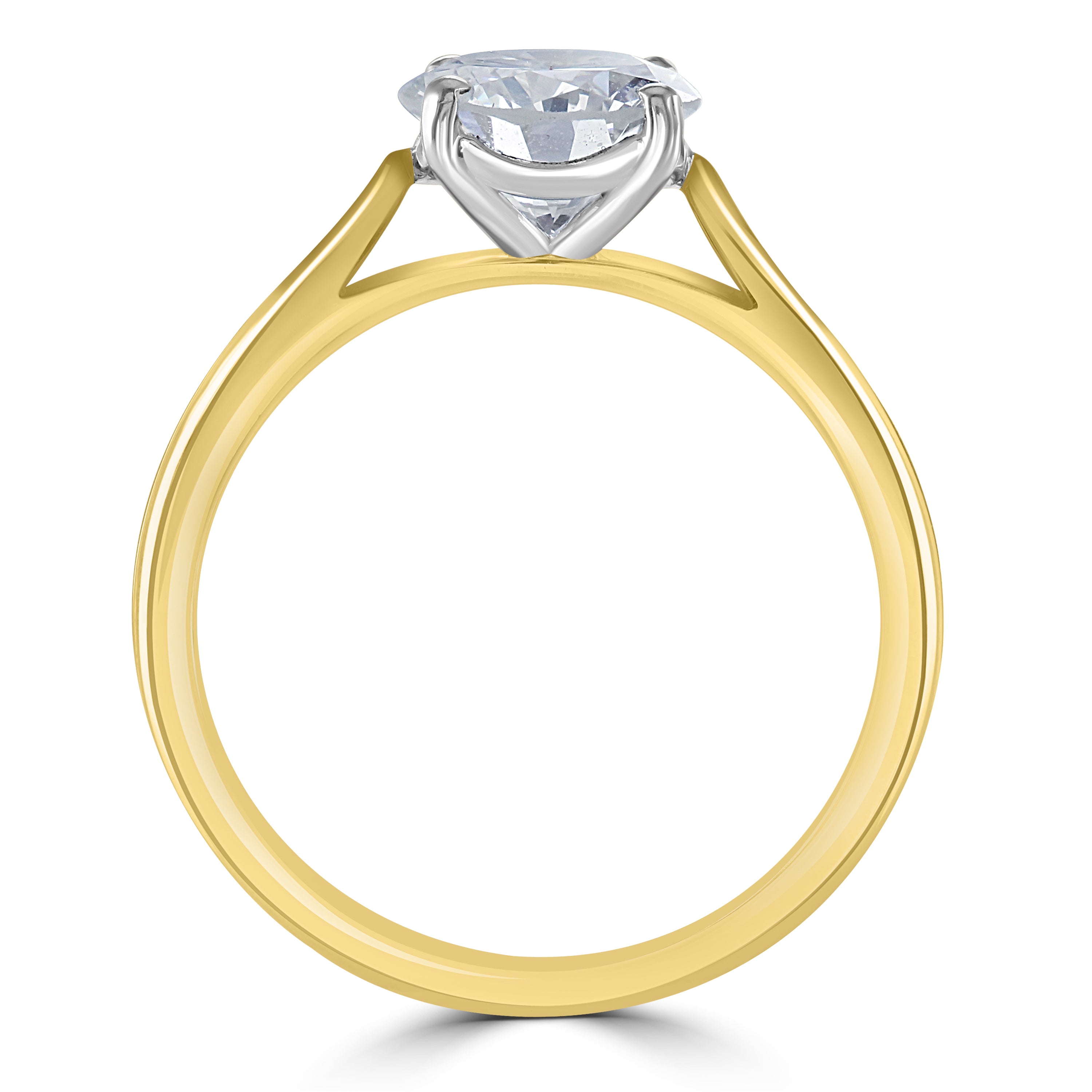 1.50ct Round Brilliant Cut Diamond Solitaire 18ct Yellow Gold Ring