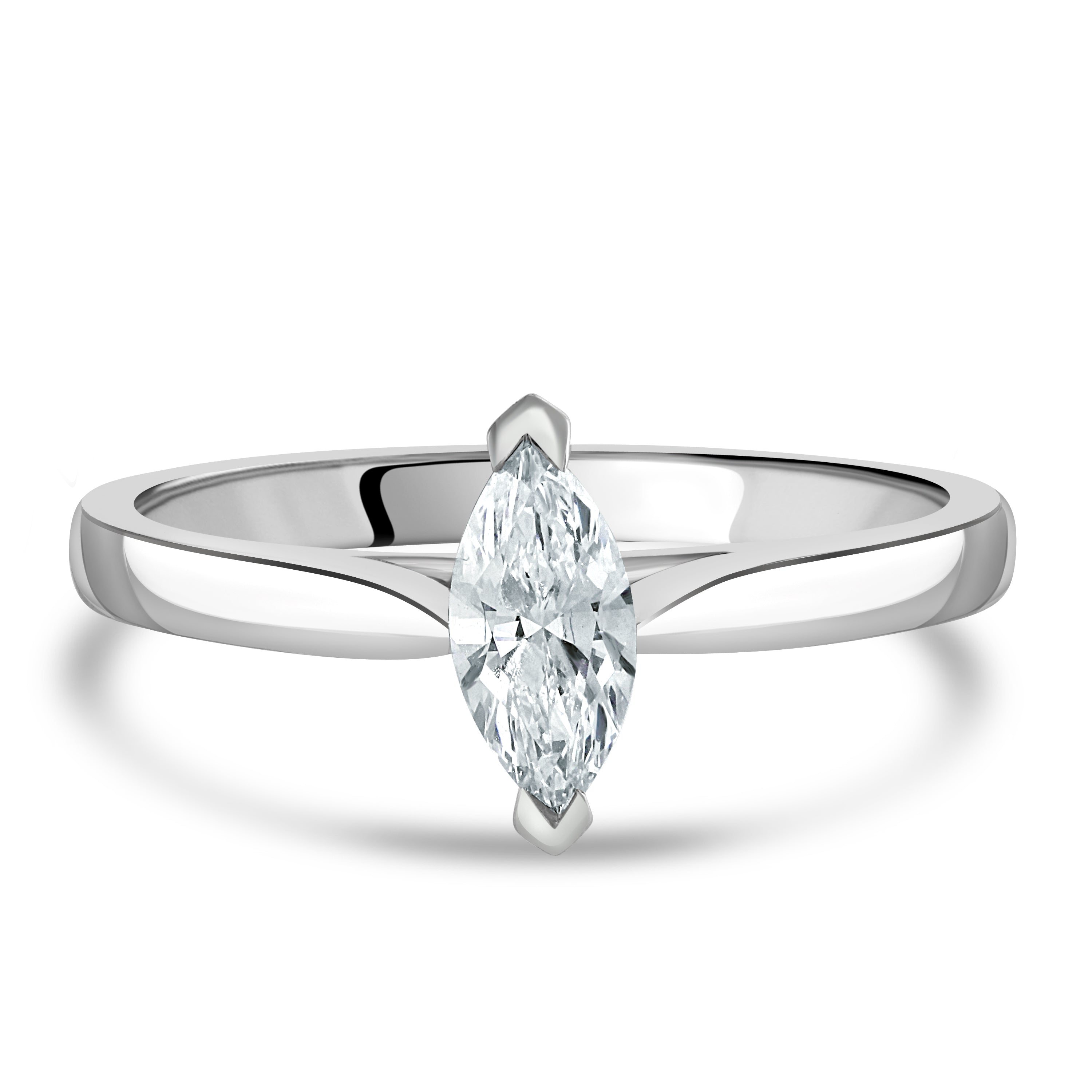0.40ct Marquise Cut Diamond Solitaire Platinum Ring