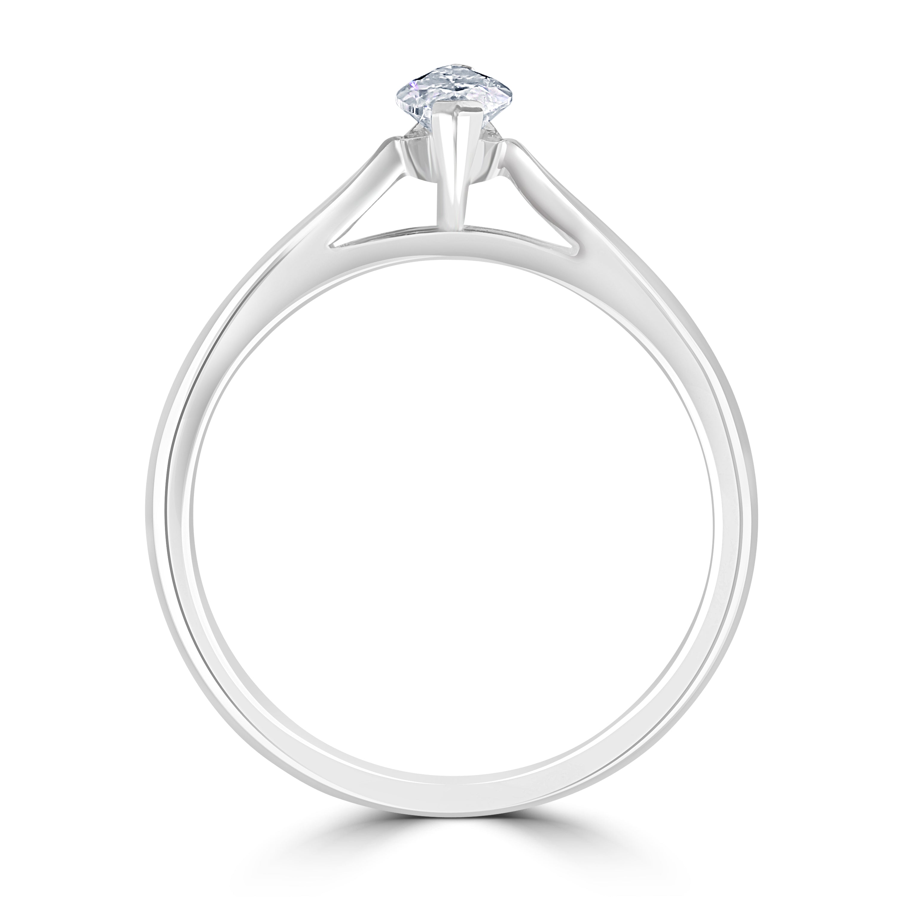 0.40ct Marquise Cut Diamond Solitaire Platinum Ring