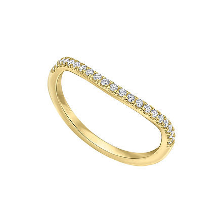 Gold Plated Zirconia Wave Cluster Ring