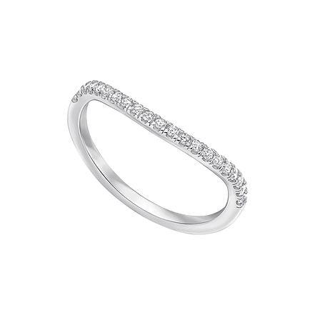 Zirconia Wave Cluster Ring