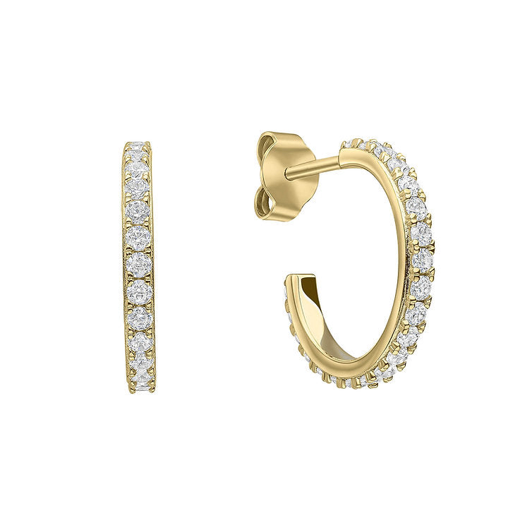G/P CZ 3/4 Hoop Earrings