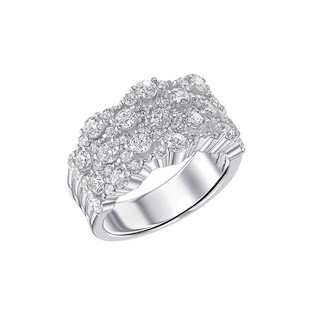 Zirconia Cluster Statement Ring