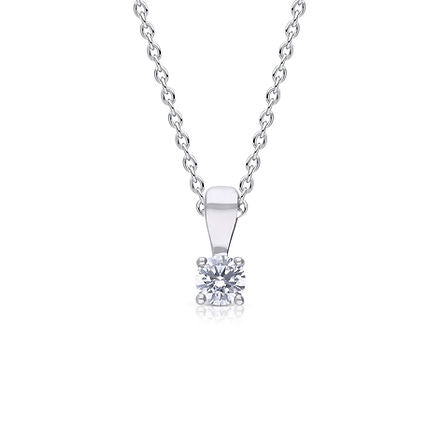 4 Claw Set 0.25ct Zirconia Necklace
