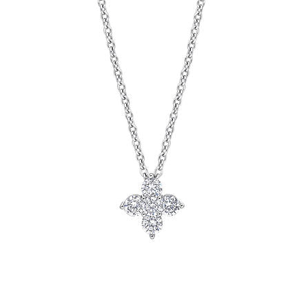 CZ Cluster Flower Pendant