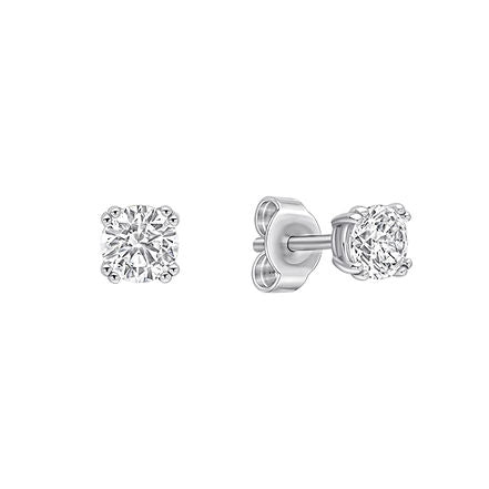 CZ Double Claw Solitaire Stud E'rings