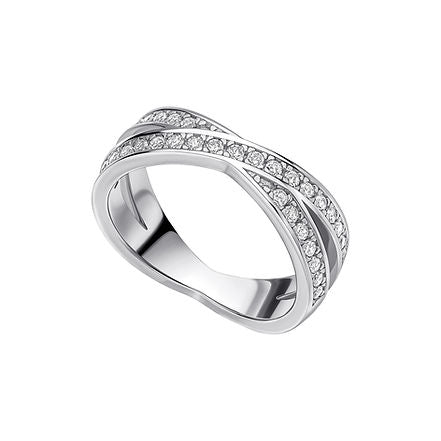 CZ Criss Cross Ring
