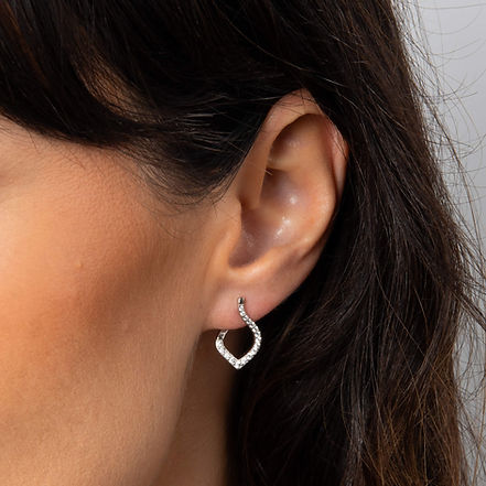 CZ Cluster Cut Out E'rings