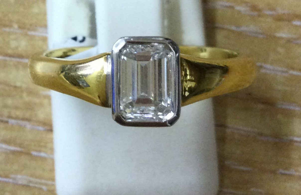18ct&Plat Ec Dia R/O