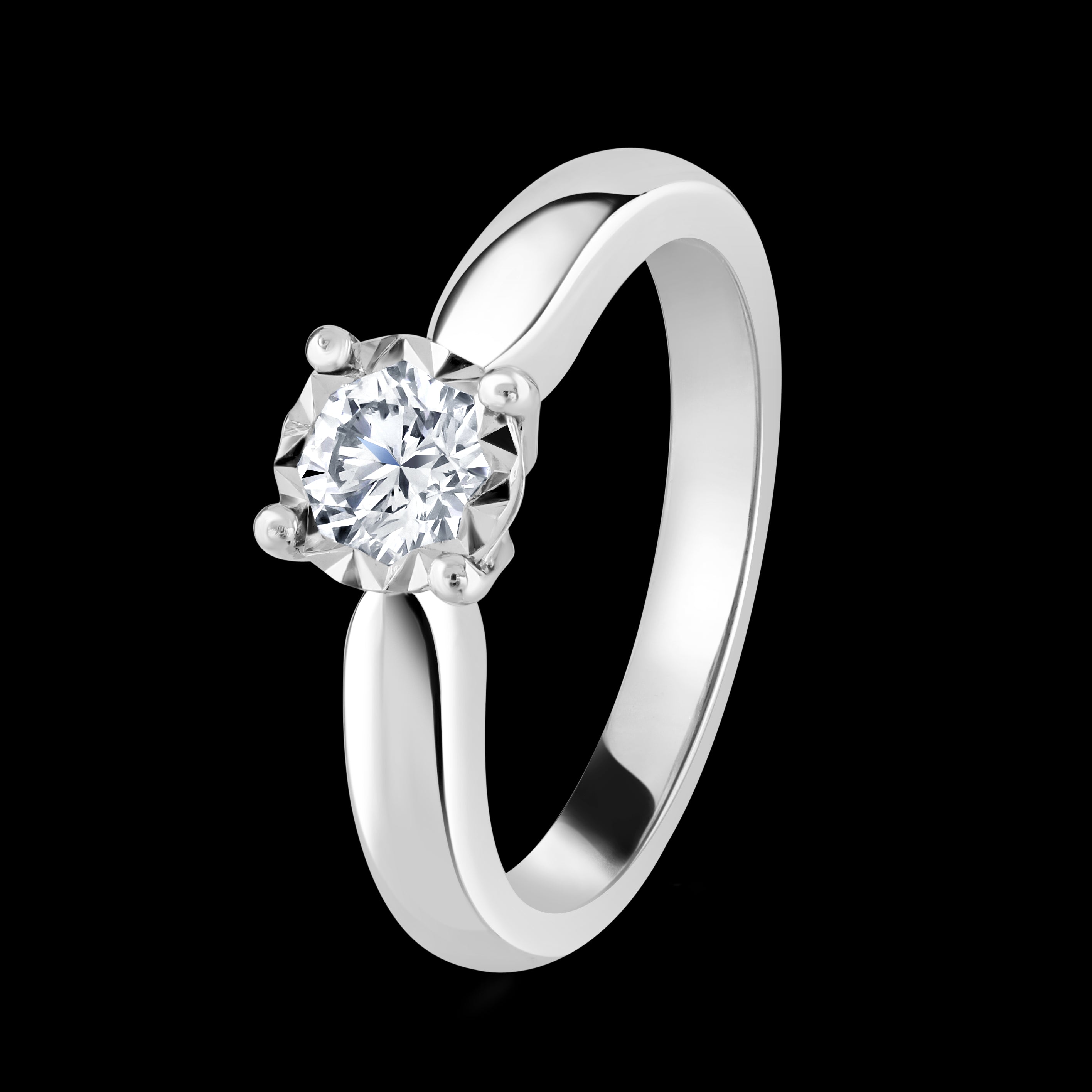Platinum starlight set diamond ring