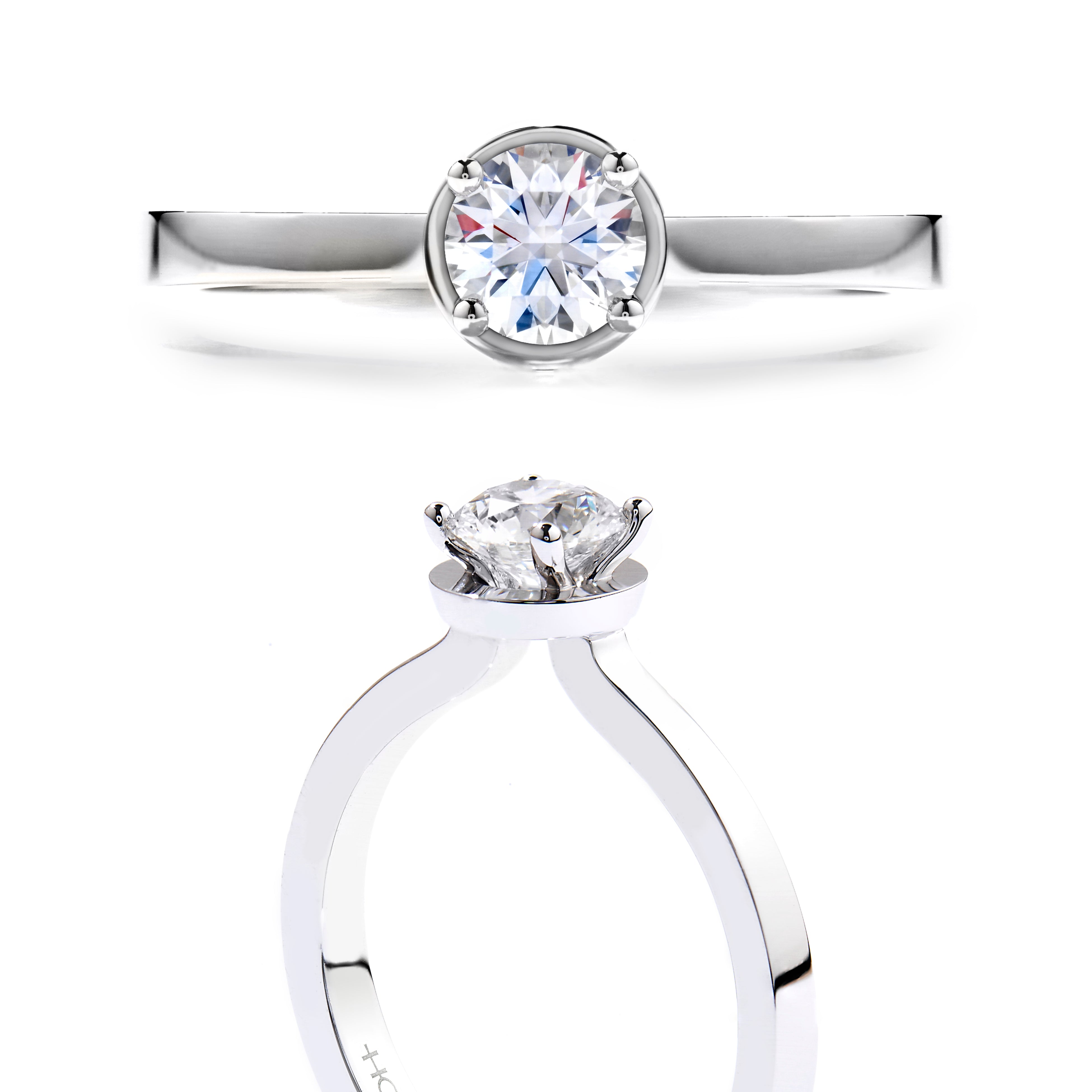 18ct white gold Purely Bridal solitaire ring