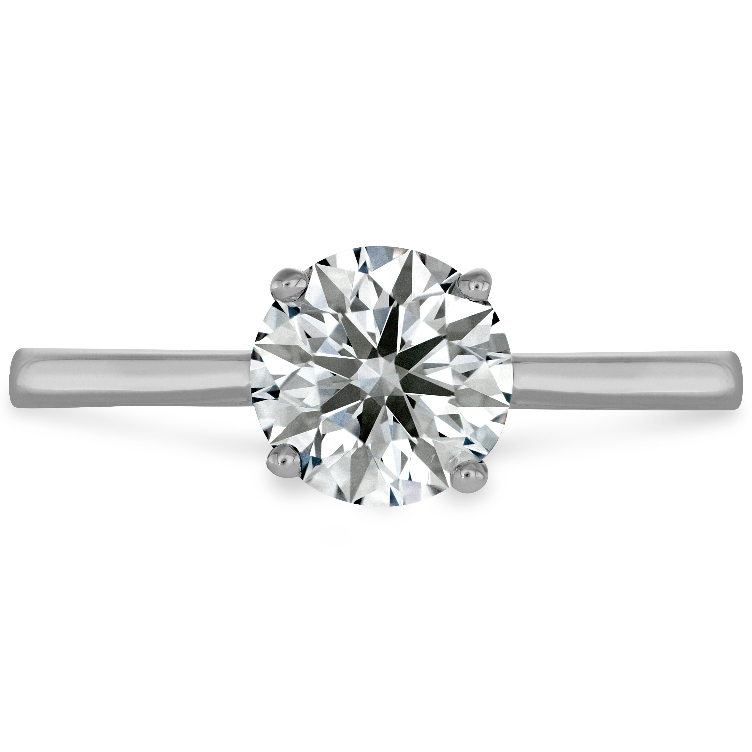 18ct White Gold Simply Bridal Beaded Solitaire Ring