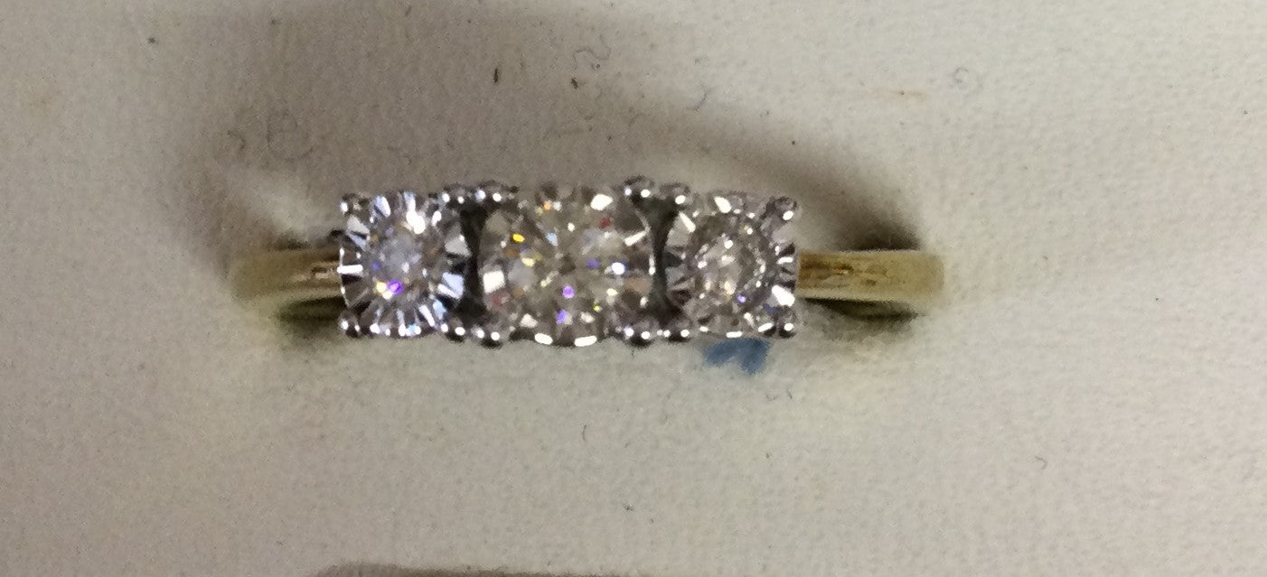 9ct Yellow Gold 3dia-Miracle Plate