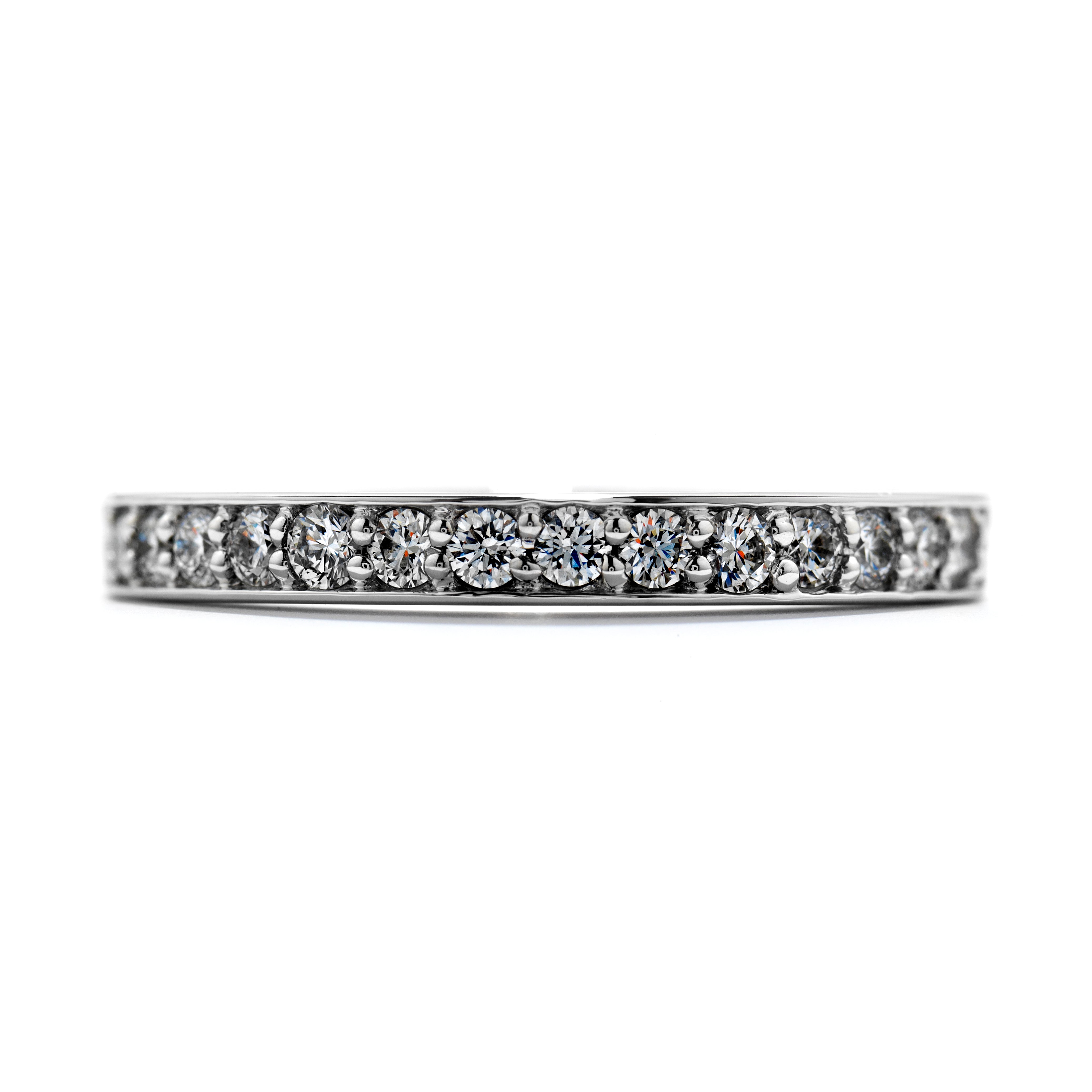 0.38ct Truly Bridal 15-Round Brilliant Cut Diamond 18ct White Gold Band