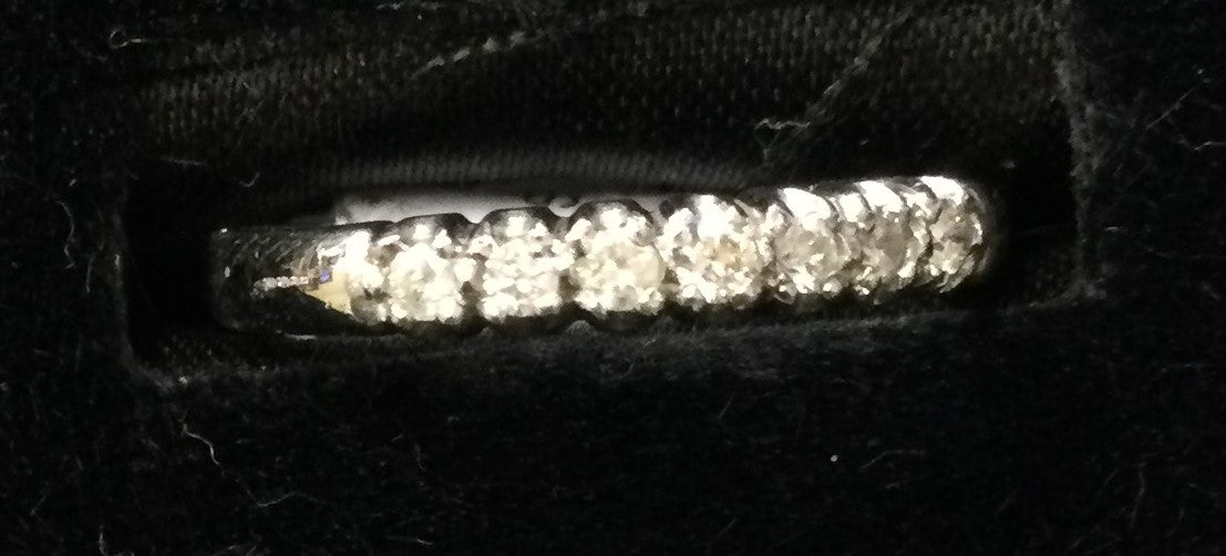 9ct White Gold 7dia Clw Set