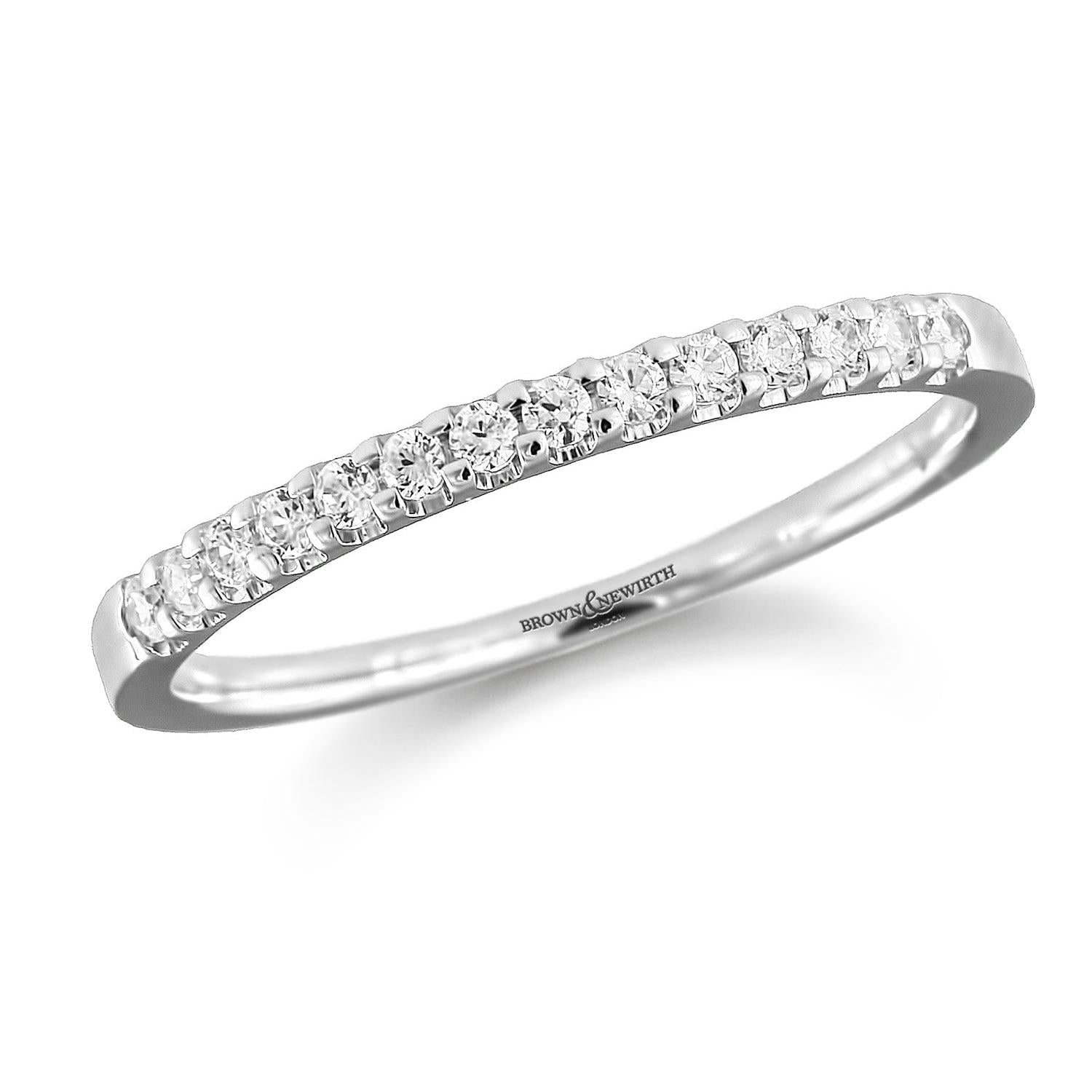 0.15ct Round Brilliant Cut Diamond 14-Stone Claw Set 18ct White Gold Eternity Ring