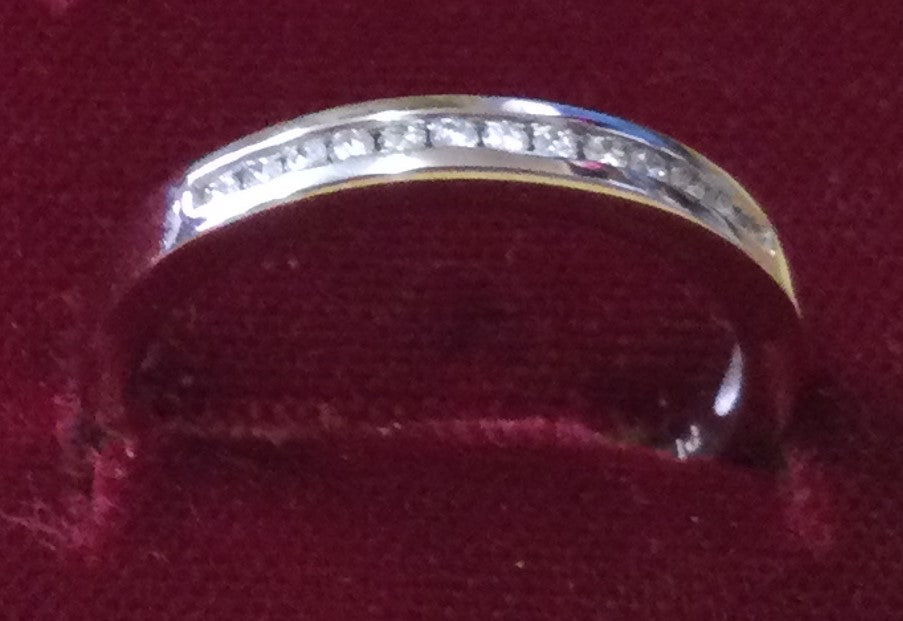 Platinum 11 Princess Cut Diamond Eternity Ring