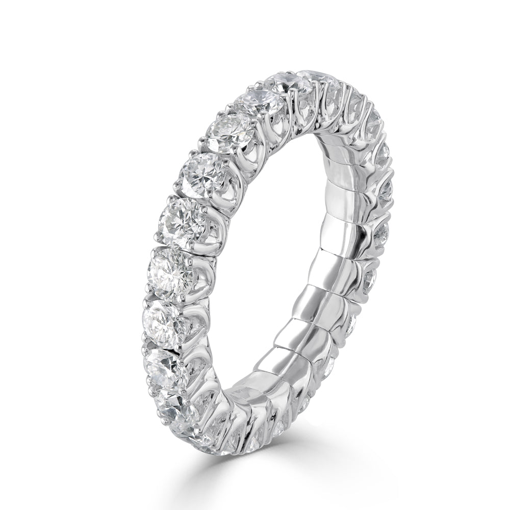 2.46ct 23-Round Brilliant Cut Diamond Expanding 18ct White Gold Full Eternity Ring