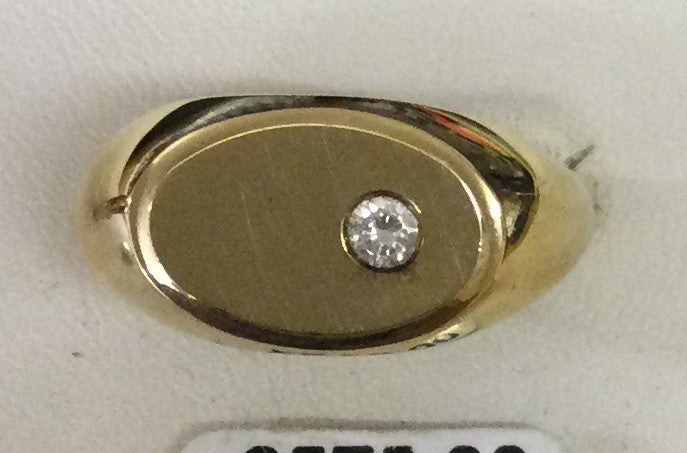 9ct Yellow Gold Dia Signet