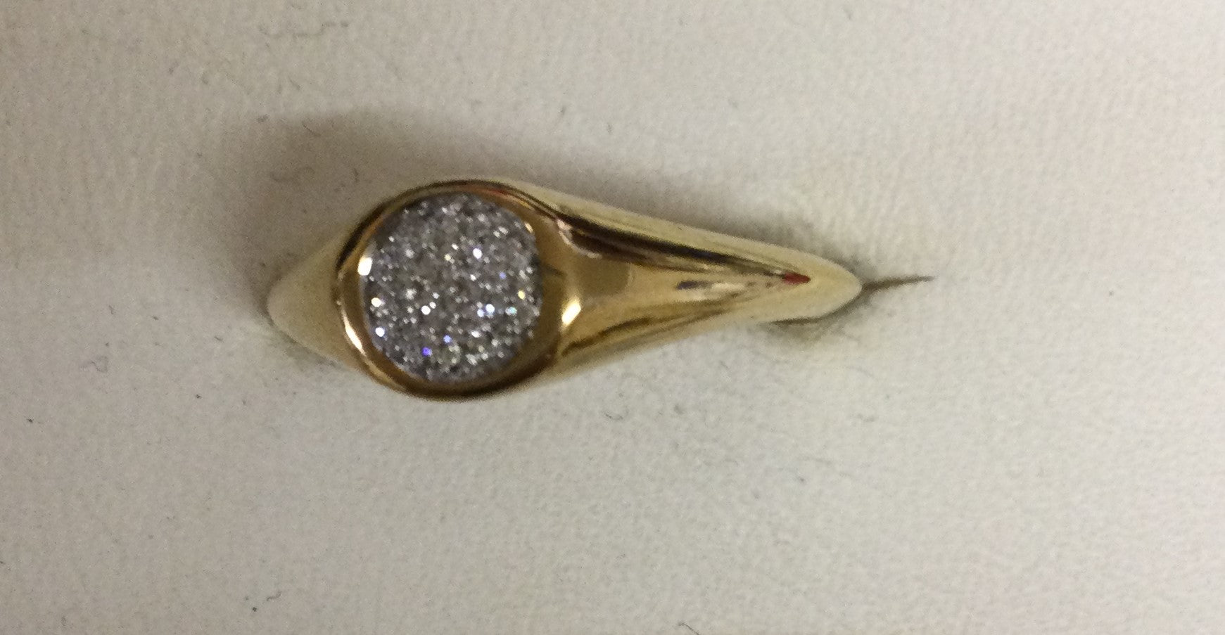 9ct Yellow Gold Rnd Tingle Di Pave Set