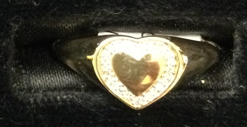 9ct Yellow Gold Hrt Tingl Di Set Bord