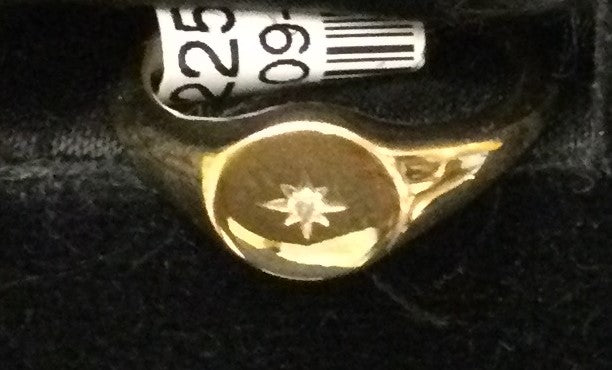 9ct Yellow Gold Rnd Tingl 1di Centre