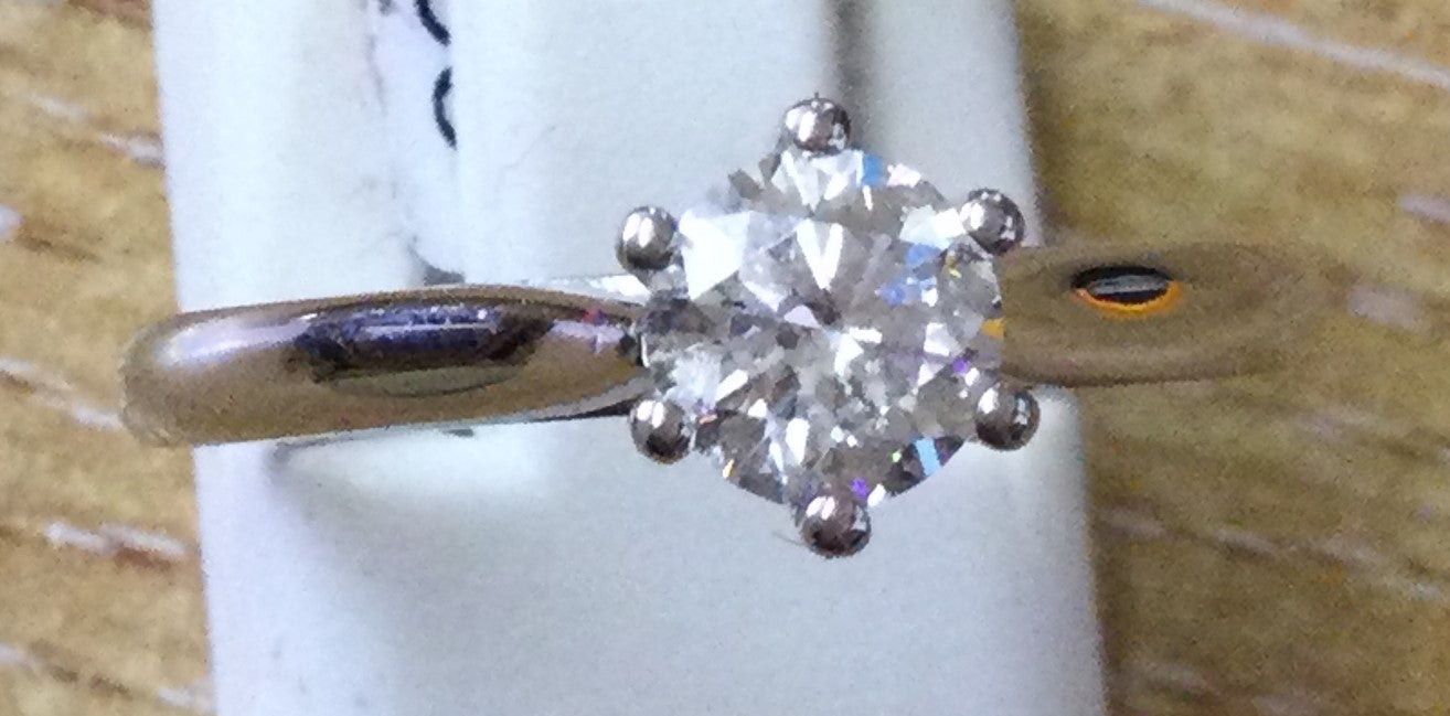 0.50ct Diamond Round Brilliant Cut Solitaire Platinum Ring