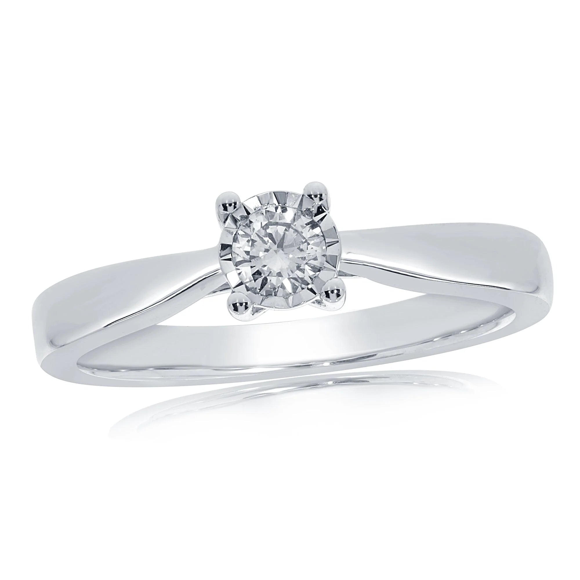 9ct White Gold 1dia Miracle Plate