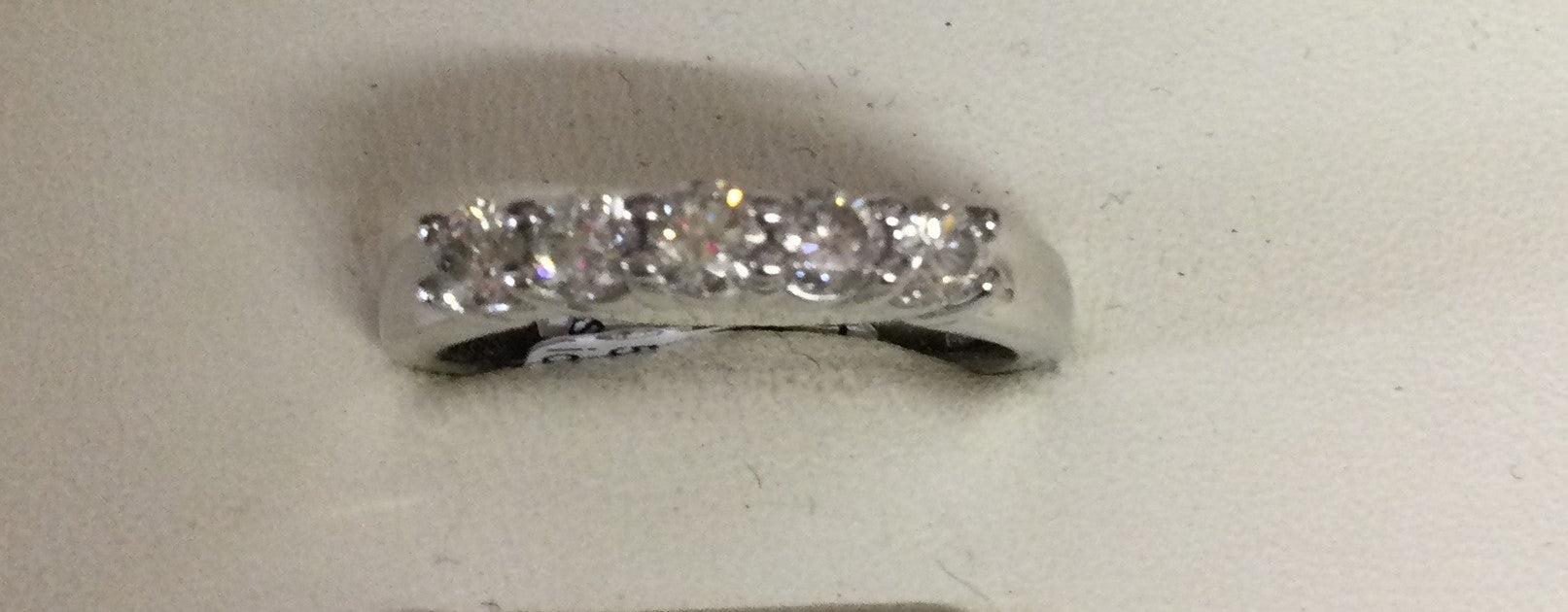 18ct White Gold 5 Diamond Claw Set Eternity Ring