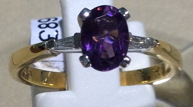 18ct Gold Ov Ameth 2 Tap Dia