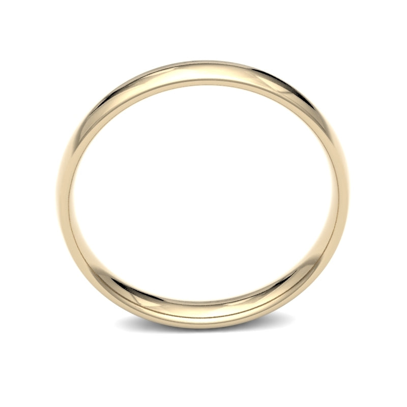 9ct Yellow Gold 3mm Plain Court