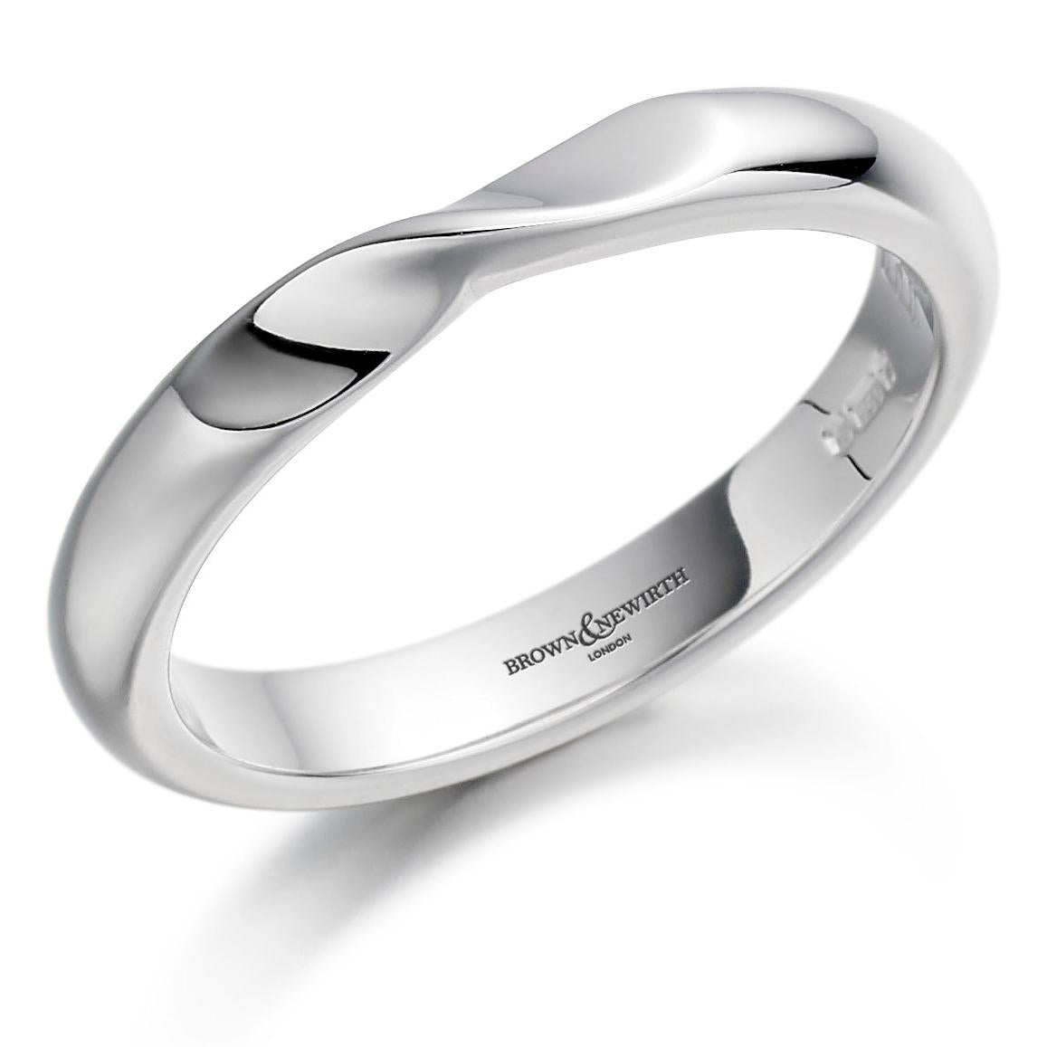 Platinum Twist Wedding Band, size M