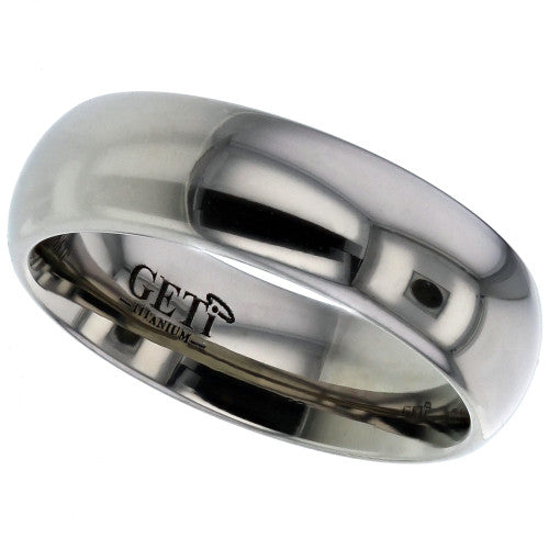 Titanium 3mm Domed Satin Finish Wedding Band, size M